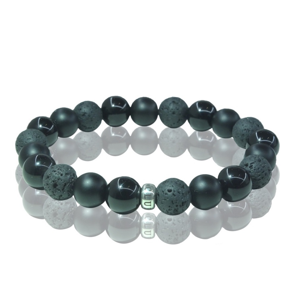 Onyx and Lava Bracelet